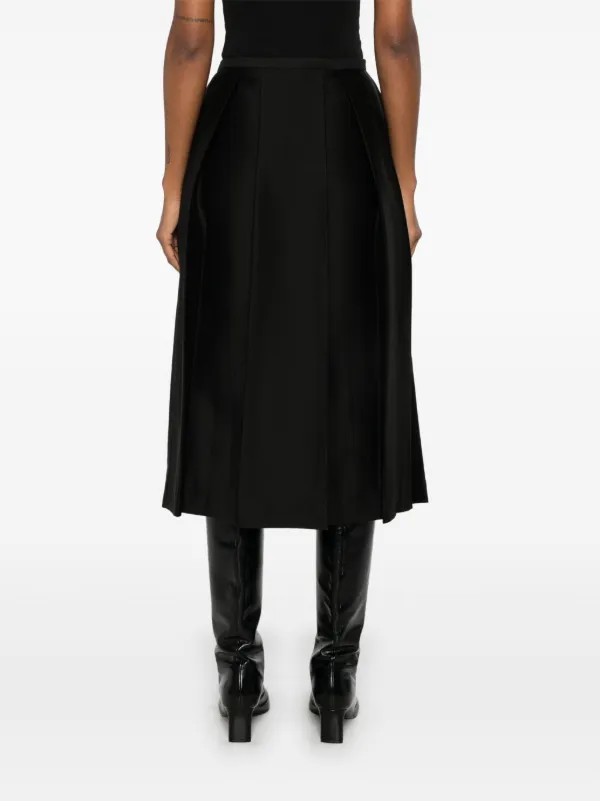TOTEME Twinflower Midi Skirt | Black | FARFETCH