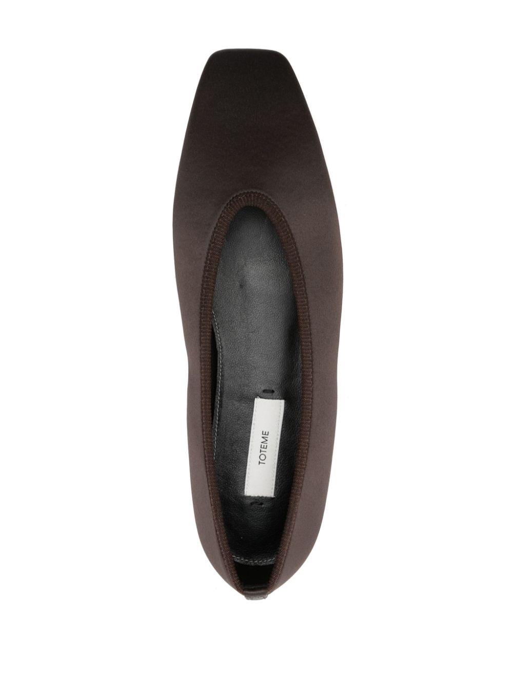 TOTEME Minimalist satin ballet flats Brown