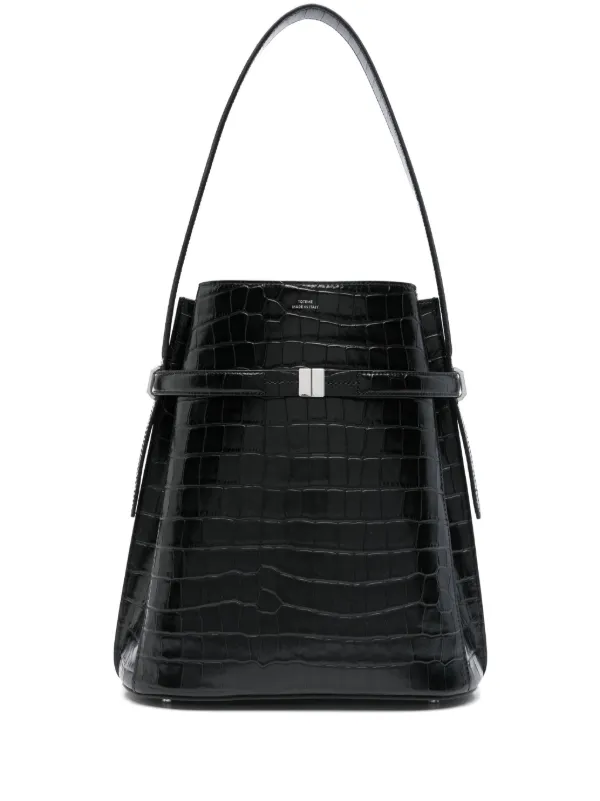 【toteme】Bucket bag Grained-leather bucket bag milk – TOTEME