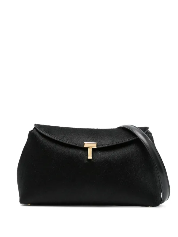 【TOTEME】Tロック レザー クラッチ ブラック TOTEME T-Lock クラッチバッグ | ブラック | FARFETCH JP