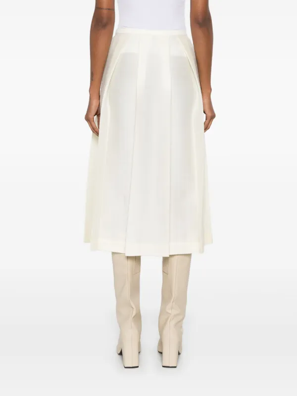 TOTEME Twinflower Midi Skirt | White | FARFETCH