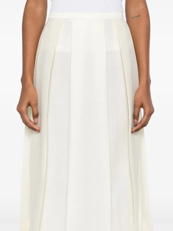 【関税込み】TOTEME Twinflower' skirt TOTEME Twinflower Midi Skirt | White | FARFETCH