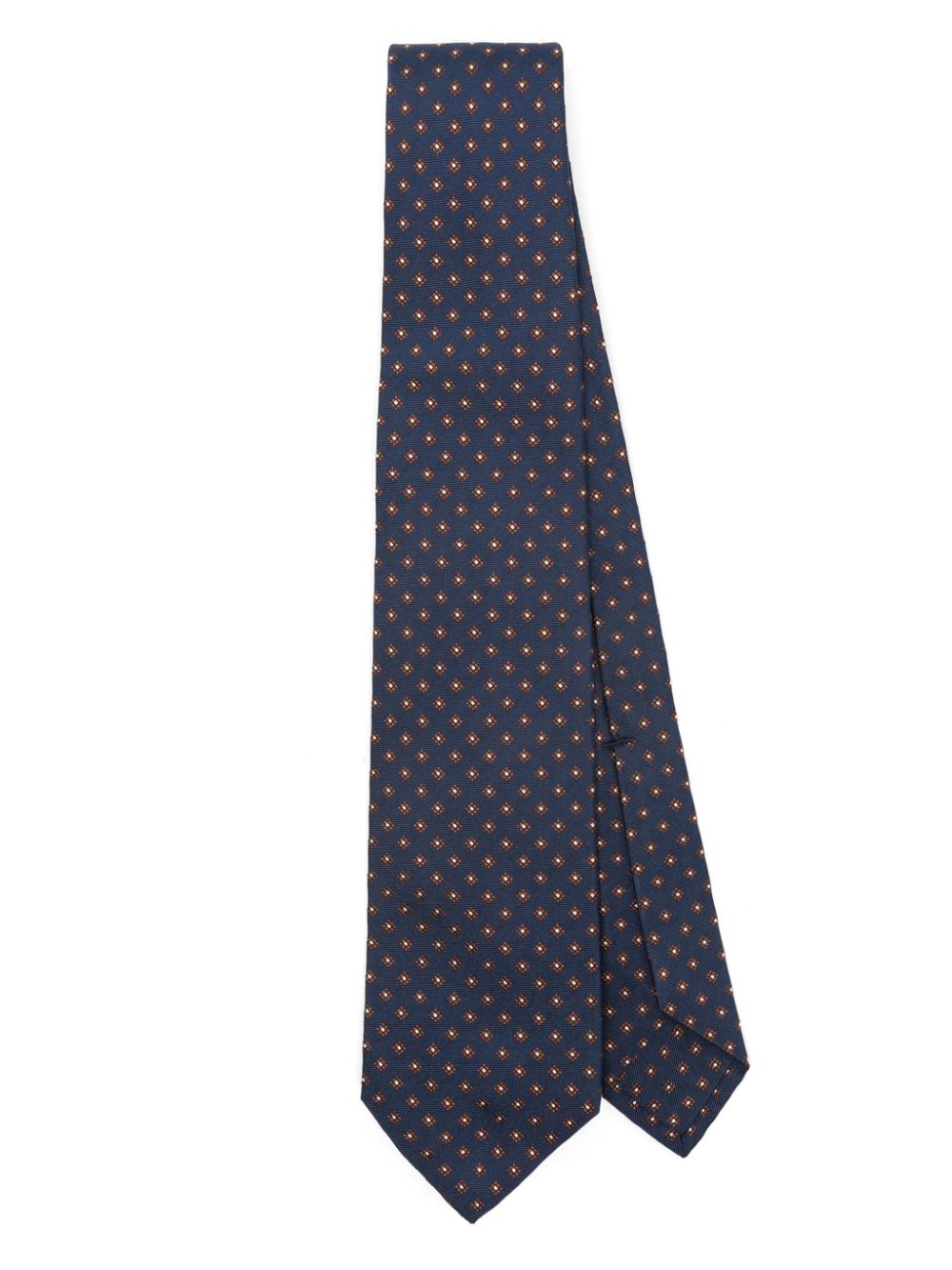 Barba geometric-jacquard tie - Blue