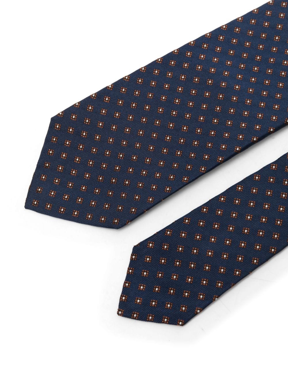 Barba geometric-jacquard tie - Blauw