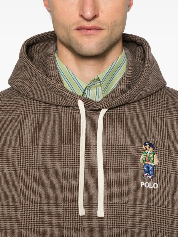 Polo Ralph Lauren Checked Hoodie | Brown | FARFETCH