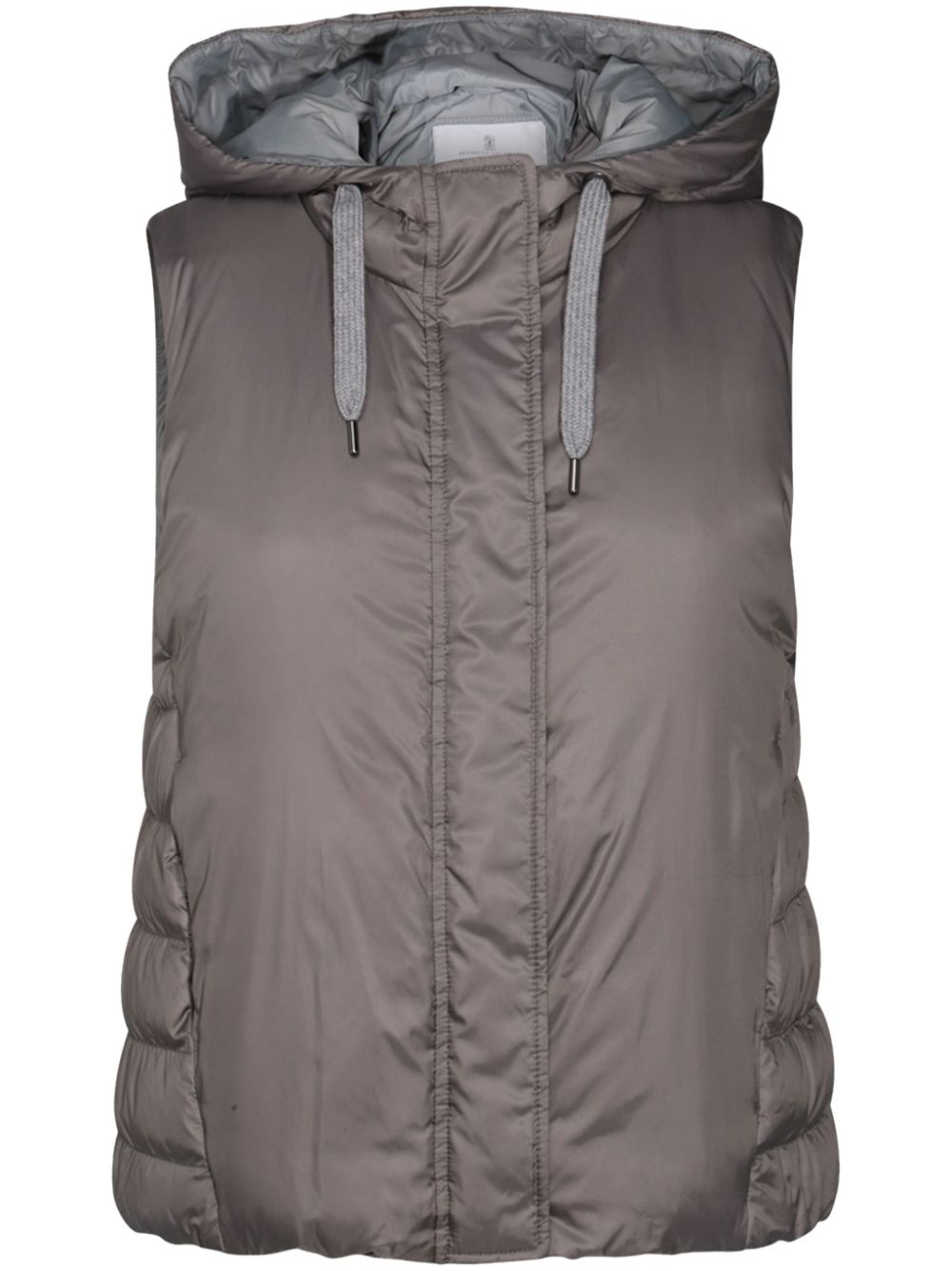 drawstring padded gilet