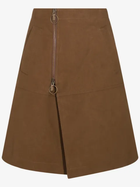 Burberry jupe en coton à coupe mi-longue