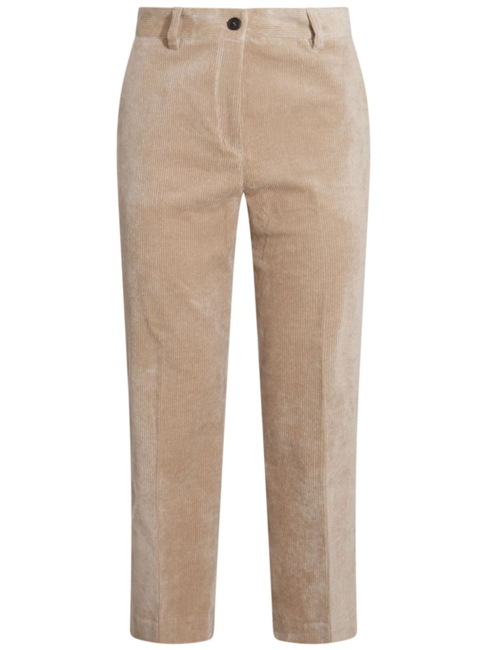 Shop Antonelli Corduroy Straight Trousers In Neutrals