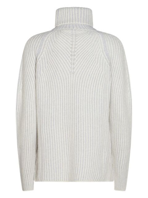 ribbed-knit sweater