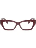 Dolce & Gabbana Eyewear lace-print glasses - Red