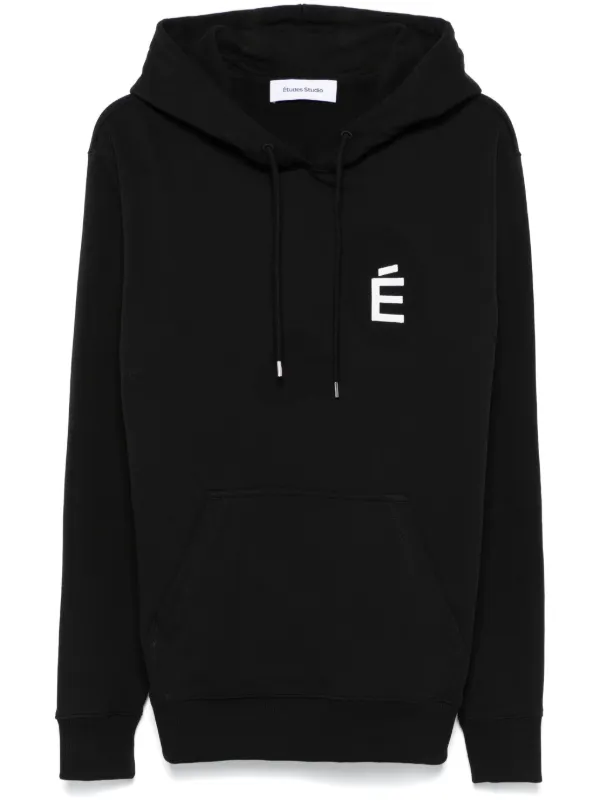 パーカー・フーディ ETUDES HOODED SWEATSHIRT ALL OVER CHAMBERS Études Studio - REGULAR HOODIE ÉTUDES BLACK | Études Studio