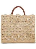 Rabanne Sac a Main Disc-Link tote bag - Neutrals