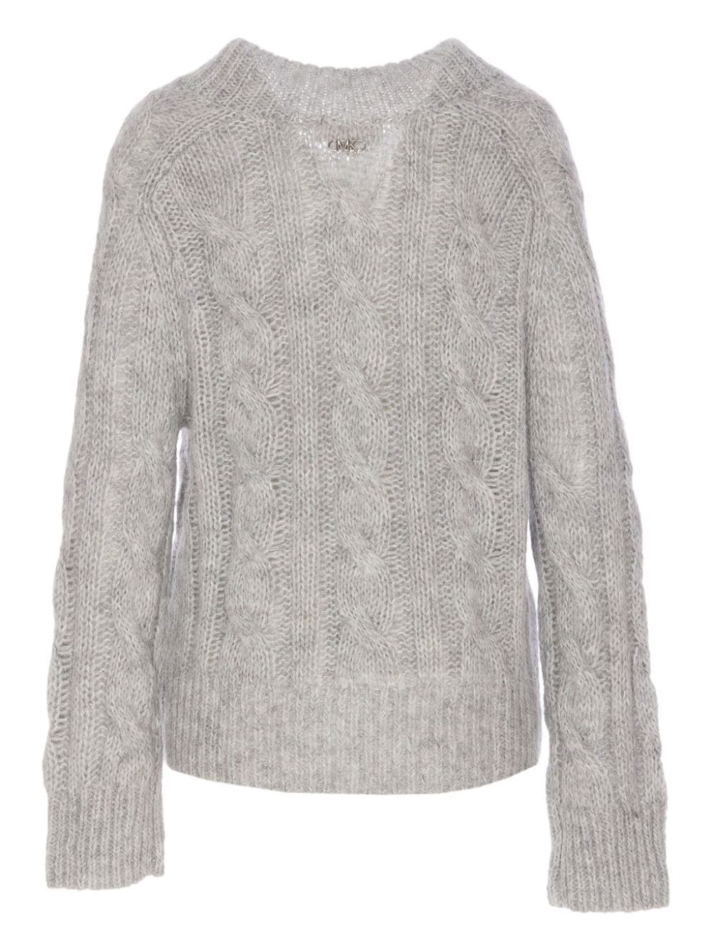 Shop Michael Michael Kors Cable-knit Sweater In Grey