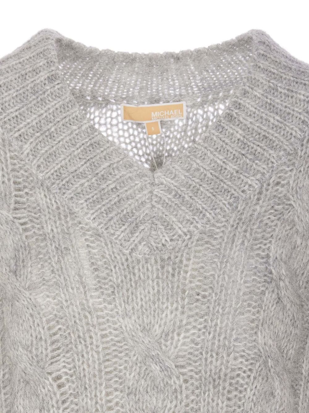 Shop Michael Michael Kors Cable-knit Sweater In Grey