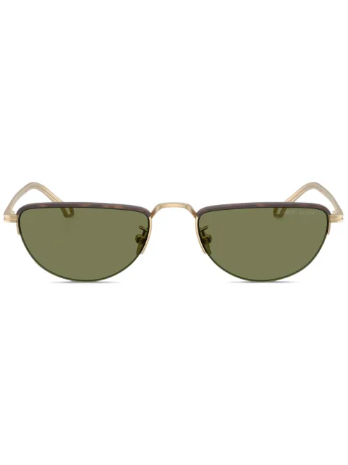 Lunettes de soleil à monture demi-cerclées - Giorgio Armani - Modalova