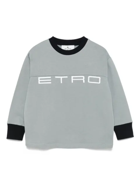 ETRO KIDS logo-embroidered sweatshirt