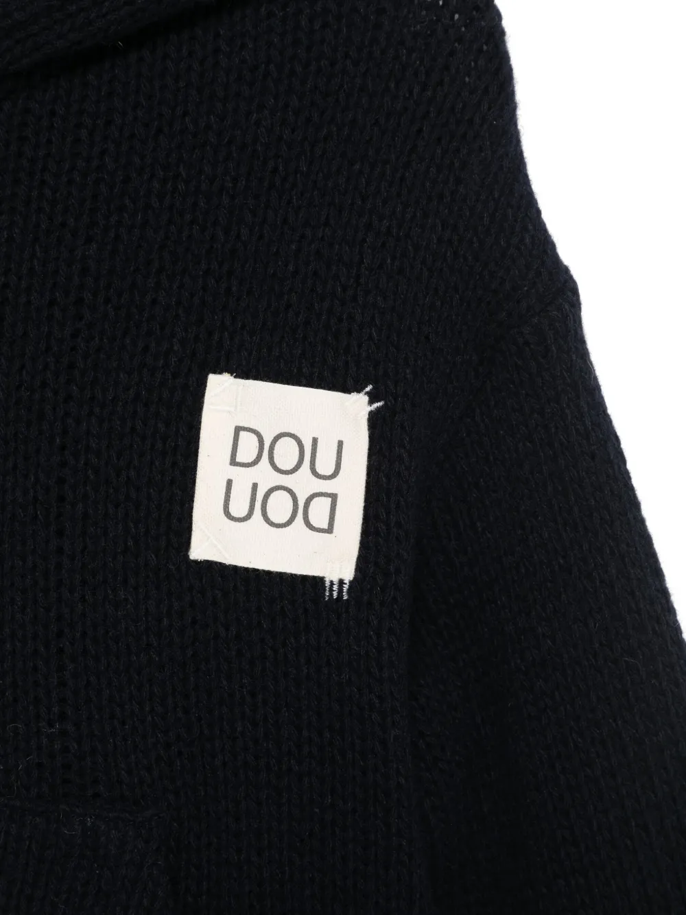 Douuod Knitted Hoodie In Blue