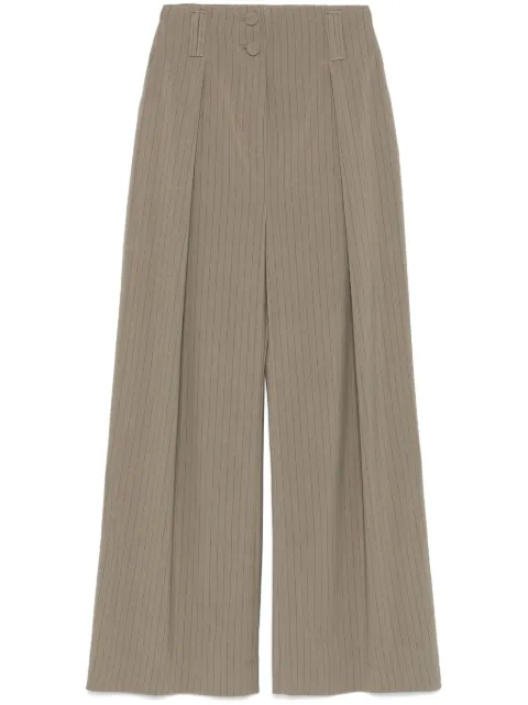 MITILIANE COUTURE pantalones anchos con rayas diplomáticas estampadas