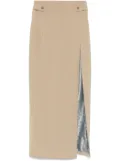 MITILIANE COUTURE pinstriped maxi skirt - Neutrals