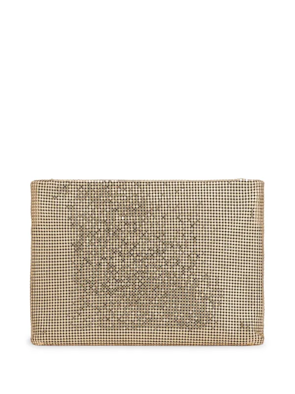 Rabanne Mesh Clutch Bag in Gold