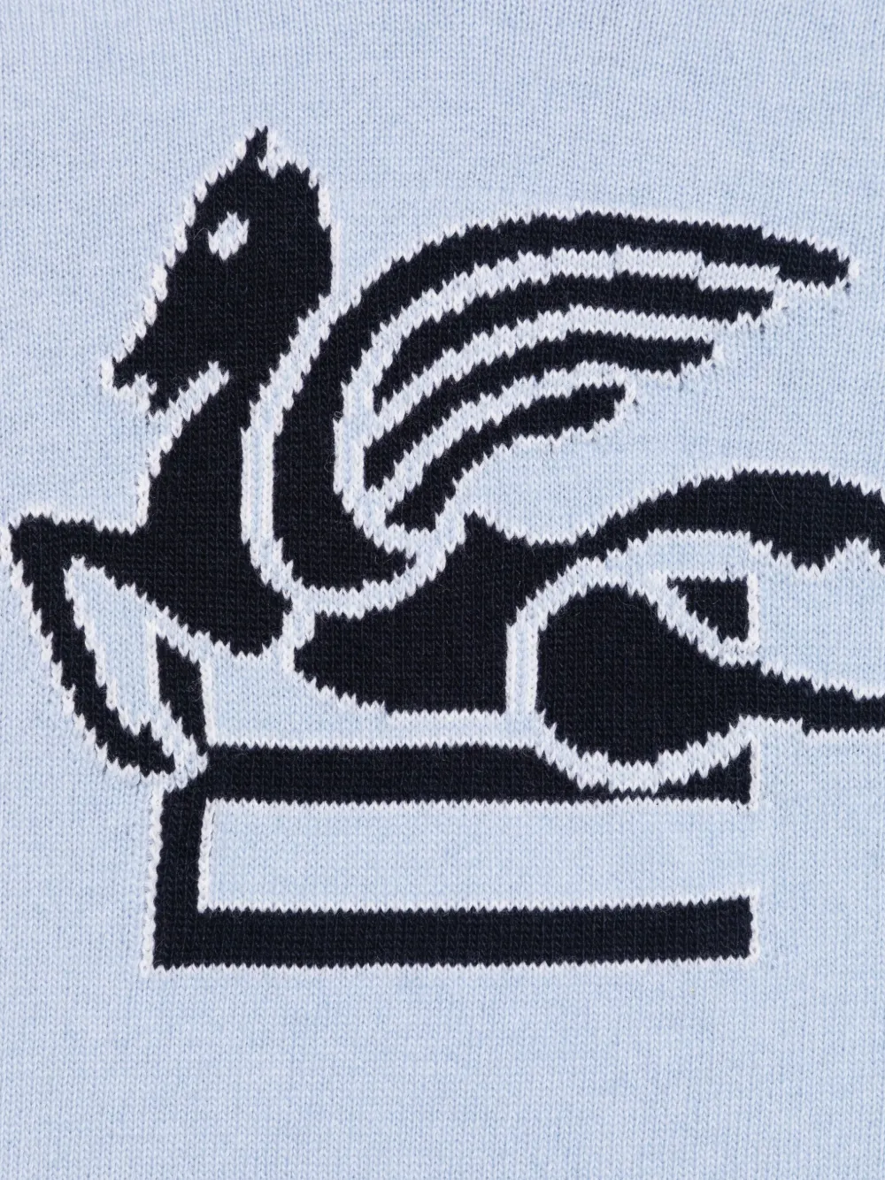 ETRO KIDS Trui met Pegaso-jacquard Blauw