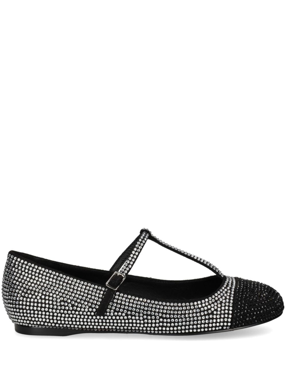 BIBI LOU RHINESTONE-EMBELLISHED BALLET FLATS 