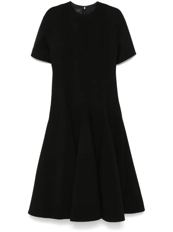 Valentino Garavani Flared Midi Dress | Black | FARFETCH GE
