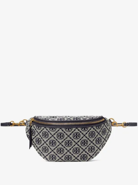 Tory Burch cangurera con monograma estampado