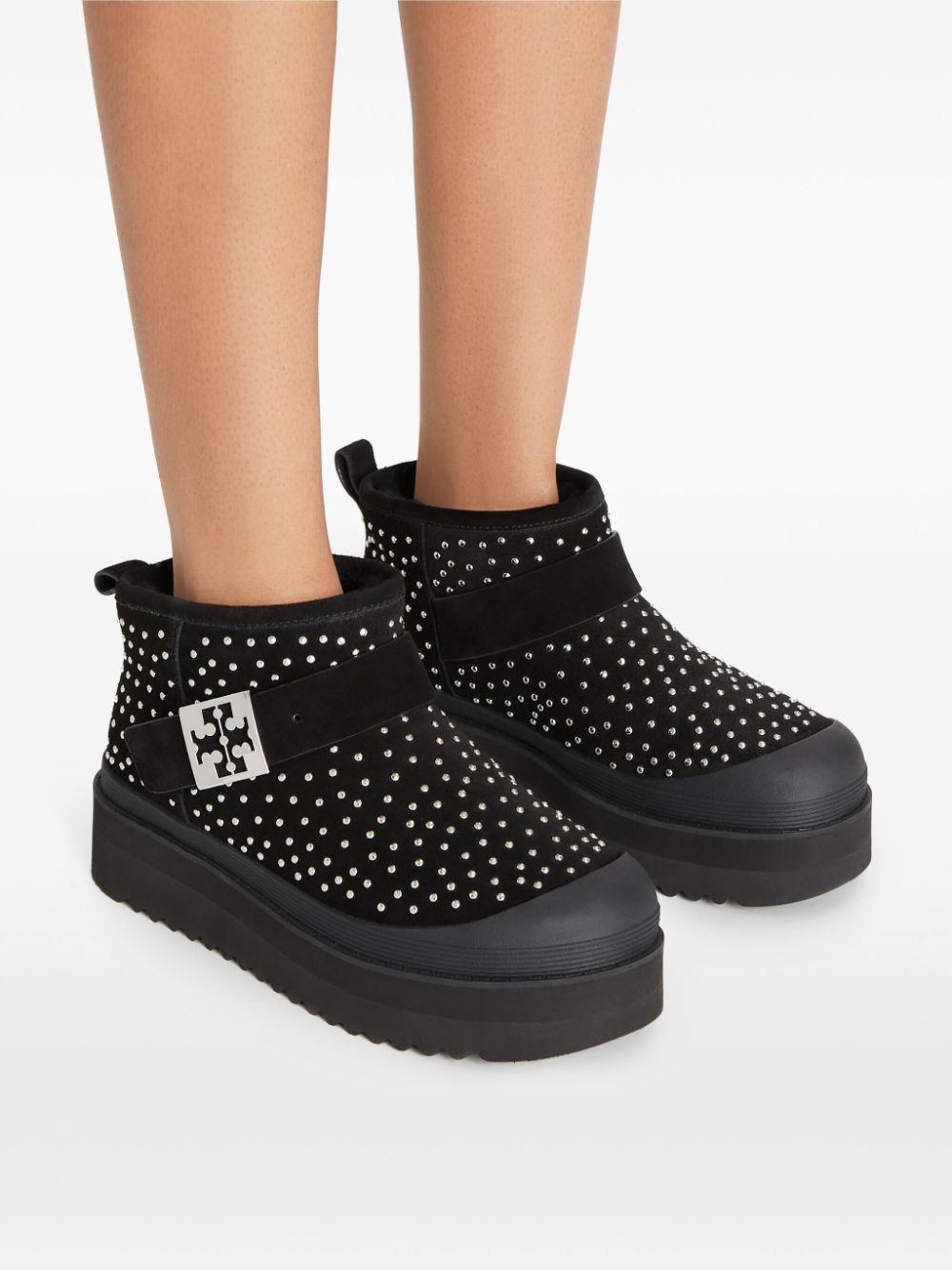 Shop Tory Burch Mellow Platform Boots In Black