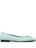 Tory Burch cap-toe ballerina shoes - Blue