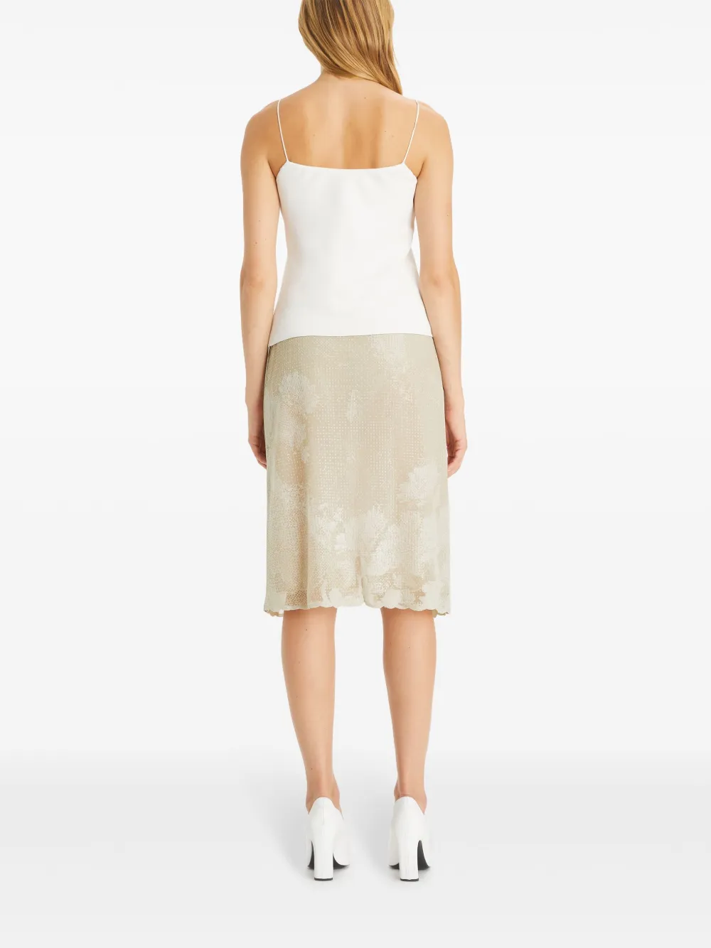 Affordable Tory Burch glitter-detail mesh skirt Women