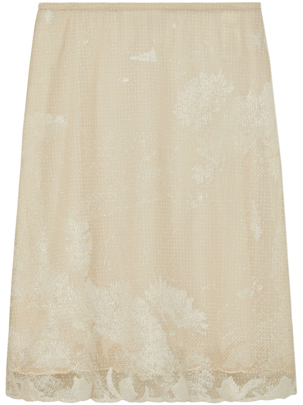 Tory Burch Mesh rok met glitters Beige