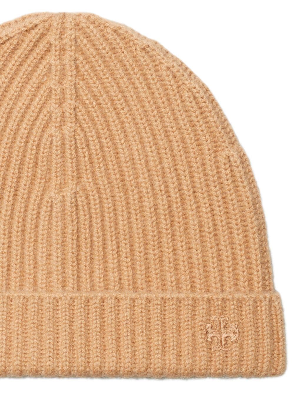 Tory Burch ribbed cashmere beanie - Beige