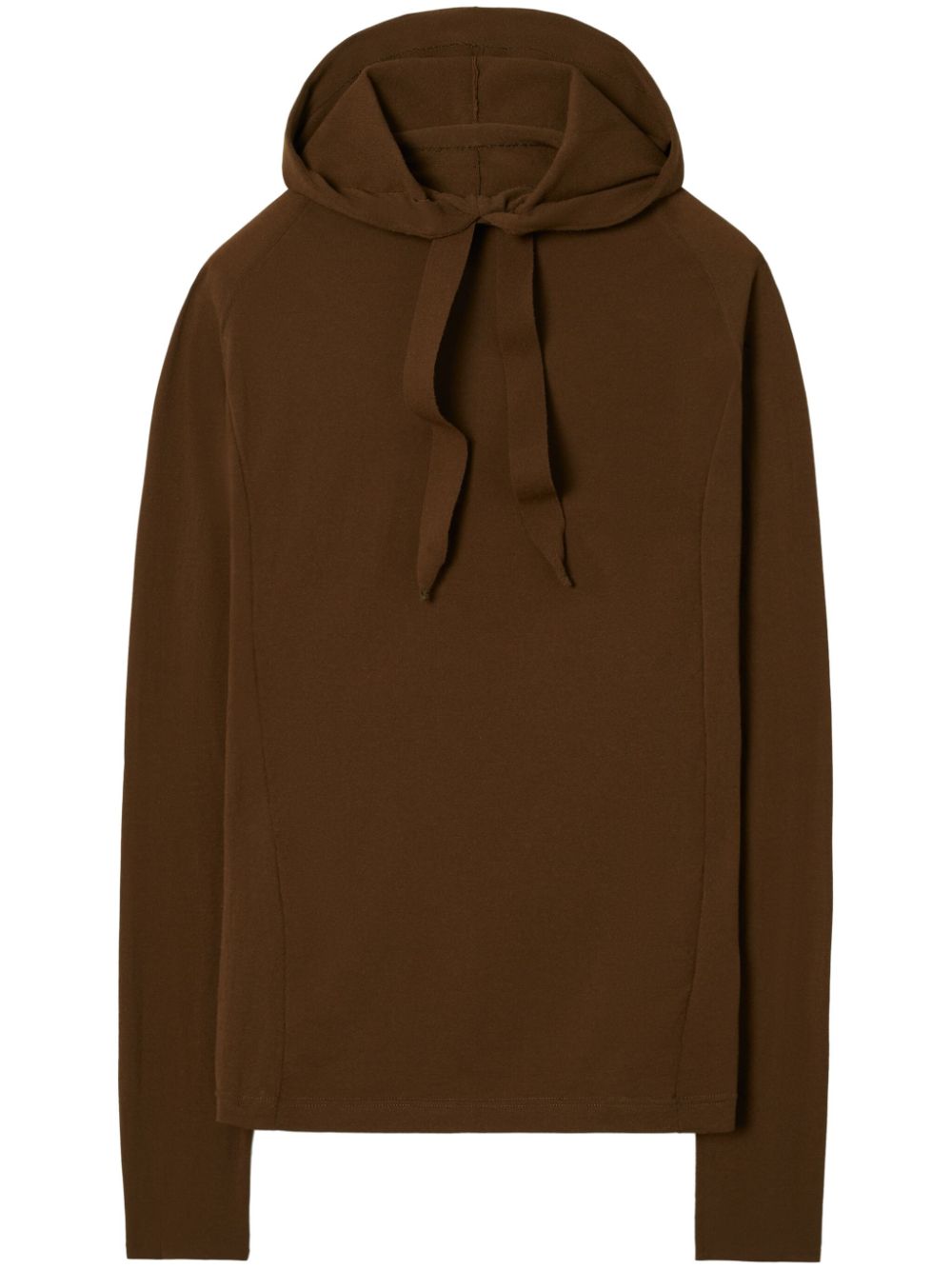 Tory Burch drawstring hoodie - Brown