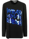 Comme Des Garçons Comme Des Garçons logo lettering t-shirt - Black