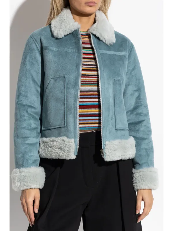 PS Paul Smith faux-fur Jacket | Blue | FARFETCH JO