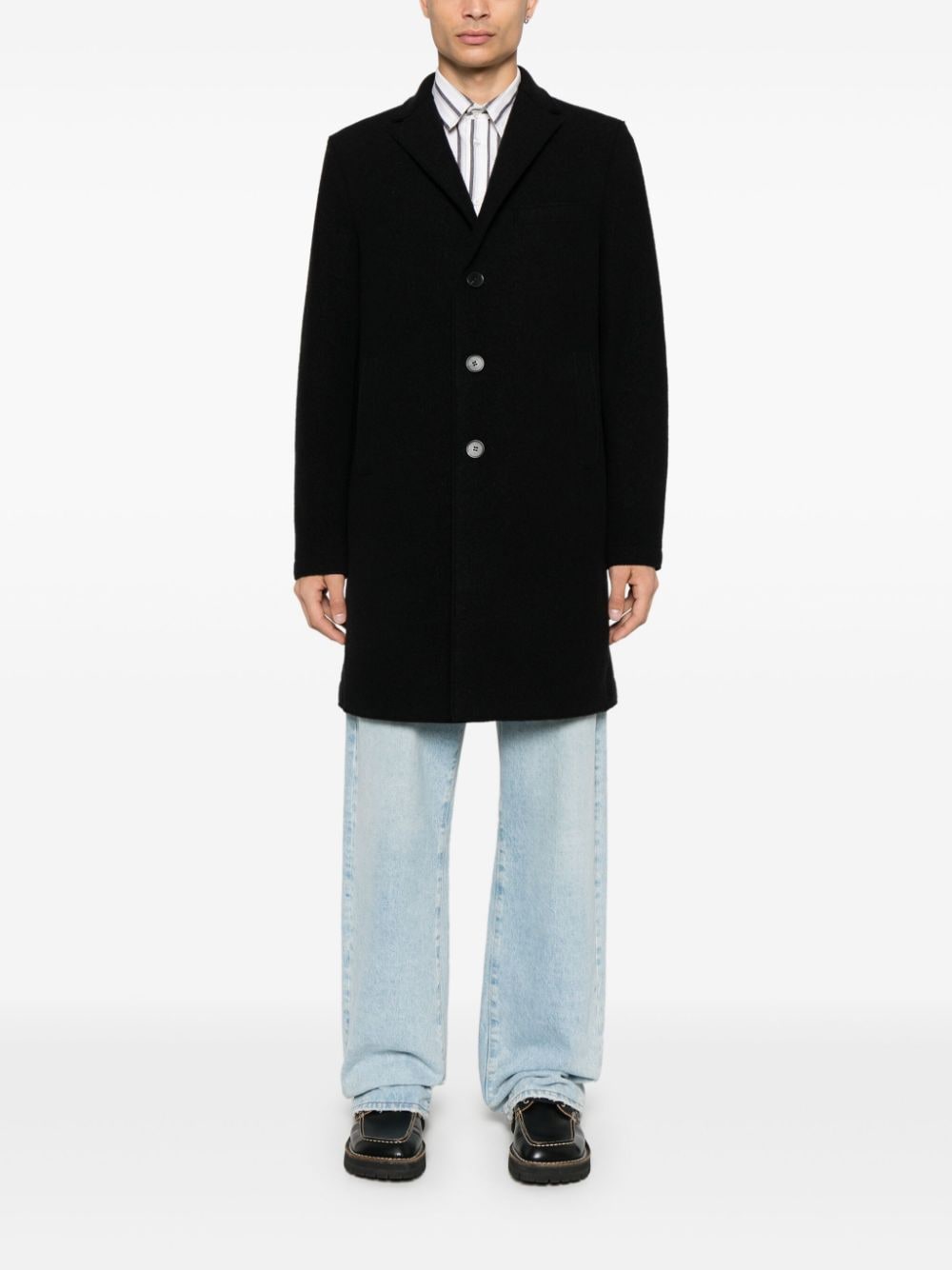 Harris Wharf London virgin wool coat - Zwart