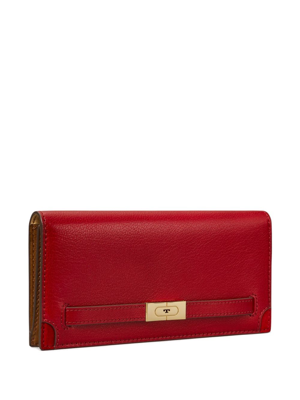 Tory Burch T Textured Slim wallet - Rood