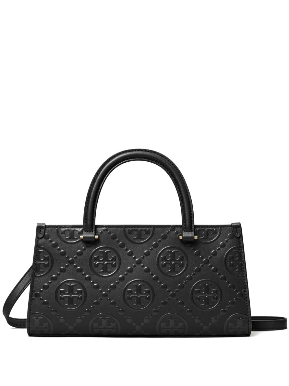 Shop Tory Burch Small T Monogram Tote Bag In Black