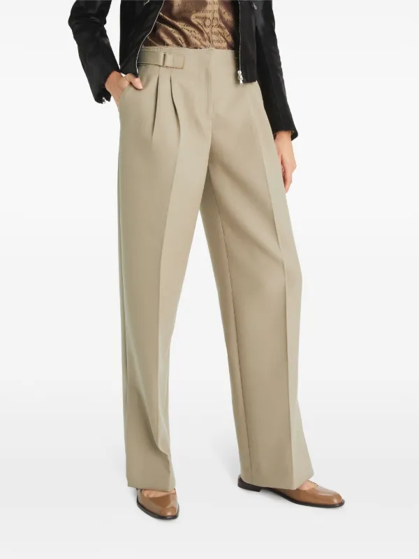 Tory Burch adjustable-waist Trousers | Neutrals | FARFETCH