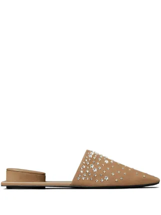 おもち　新品　TORY BURCH Amazon.com | Tory Burch Women's Pierced Mules, Stone Grey