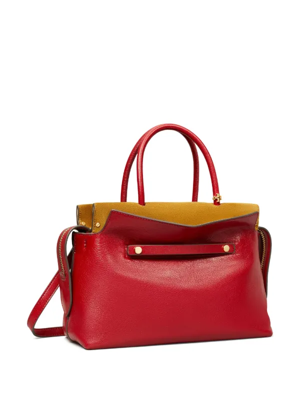 Tory Burch Mercer テクスチャード ハンドバッグ | レッド | FARFETCH JP