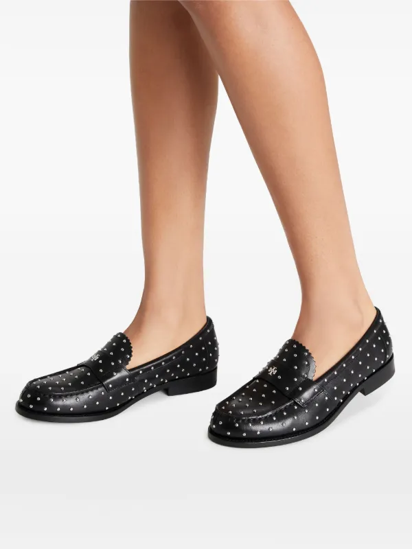 Tory Burch Classic Stud Loafers | Black | FARFETCH