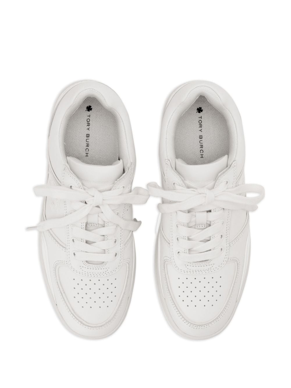 Shop Tory Burch 45mm Clover Court Sneakers In White