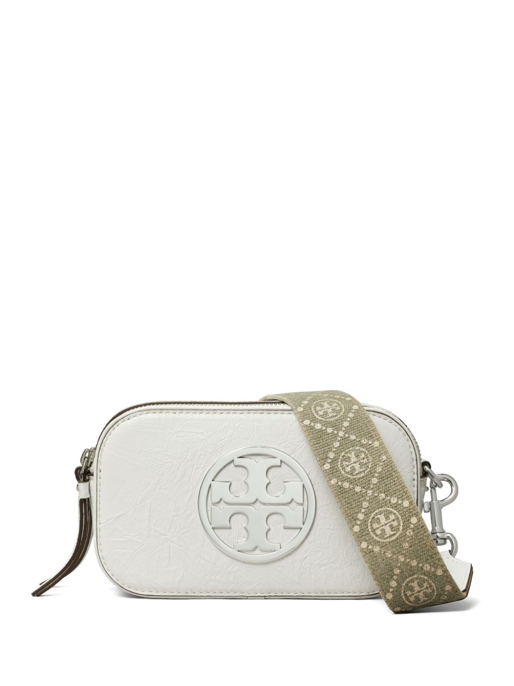 Tory Burch Miller Crinkle kleine crossbodytas Wit