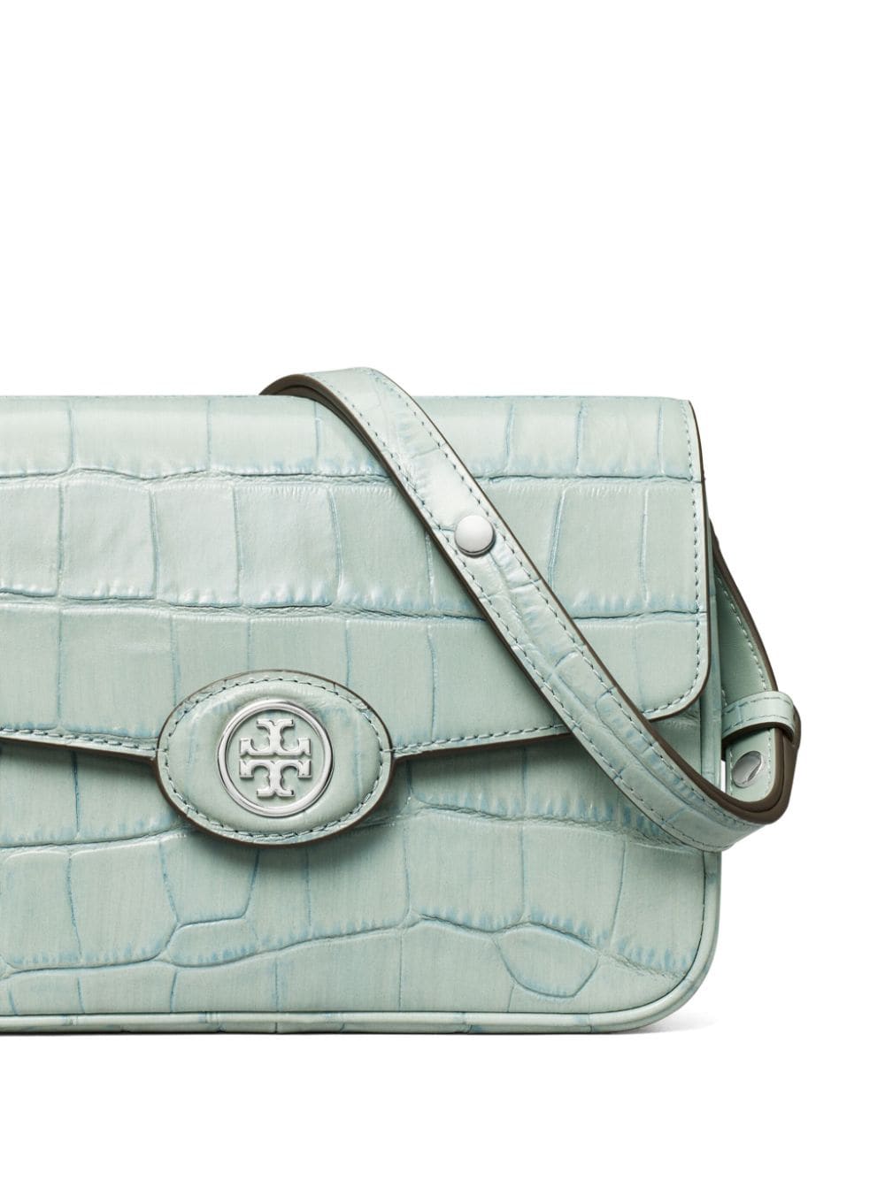 Shop Tory Burch Robinson Convertible Cross Body Bag In Blue