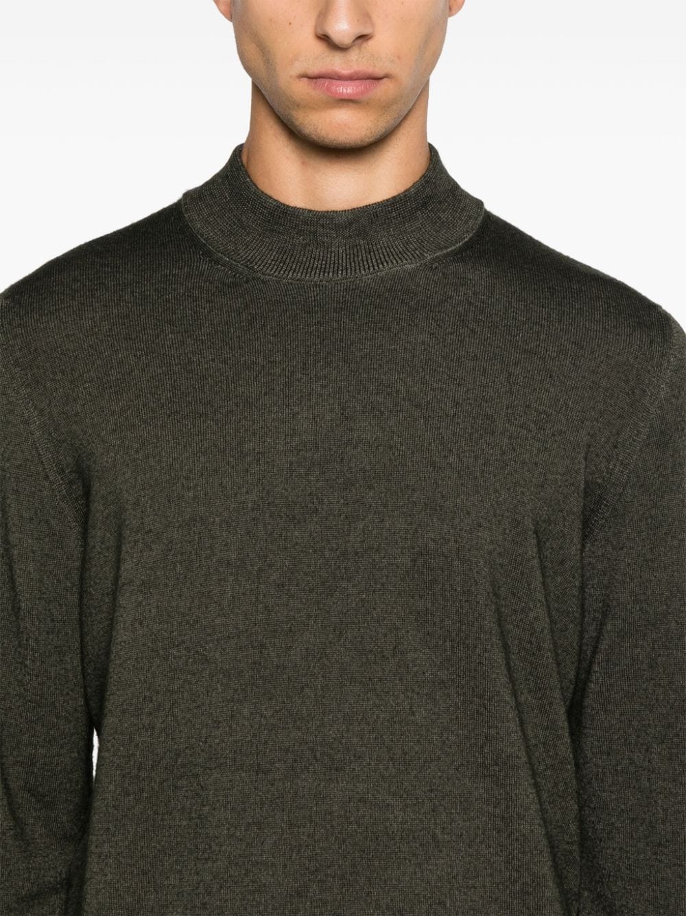 Shop Drumohr Merino Wool Sweater In Green