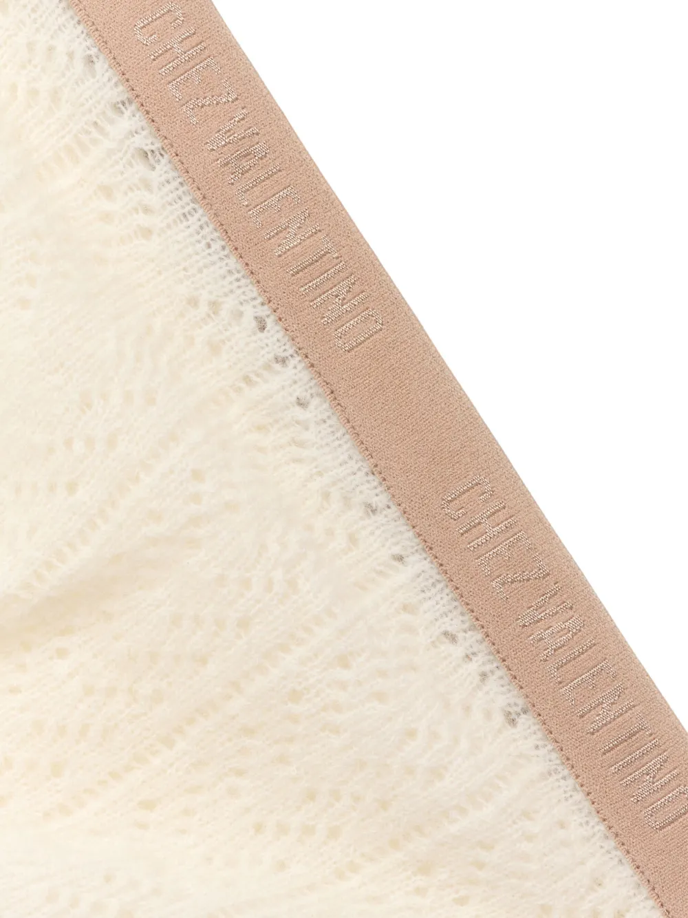 Valentino Garavani Ribgebreide panty Wit