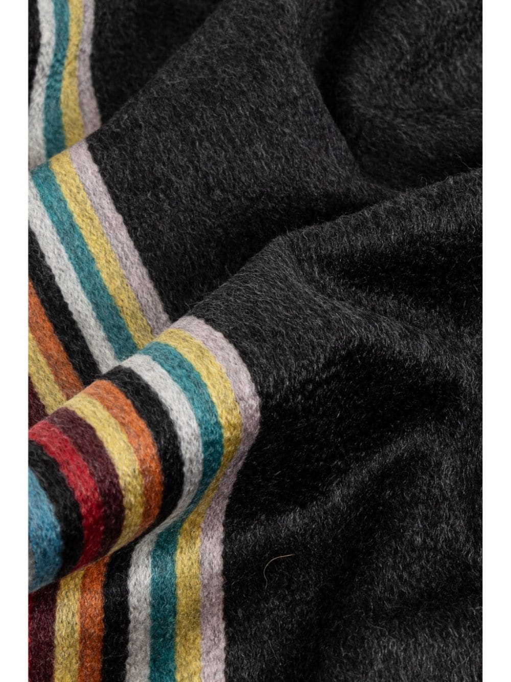 Shop Paul Smith Signature Stripe Cashmere Scarf In Black