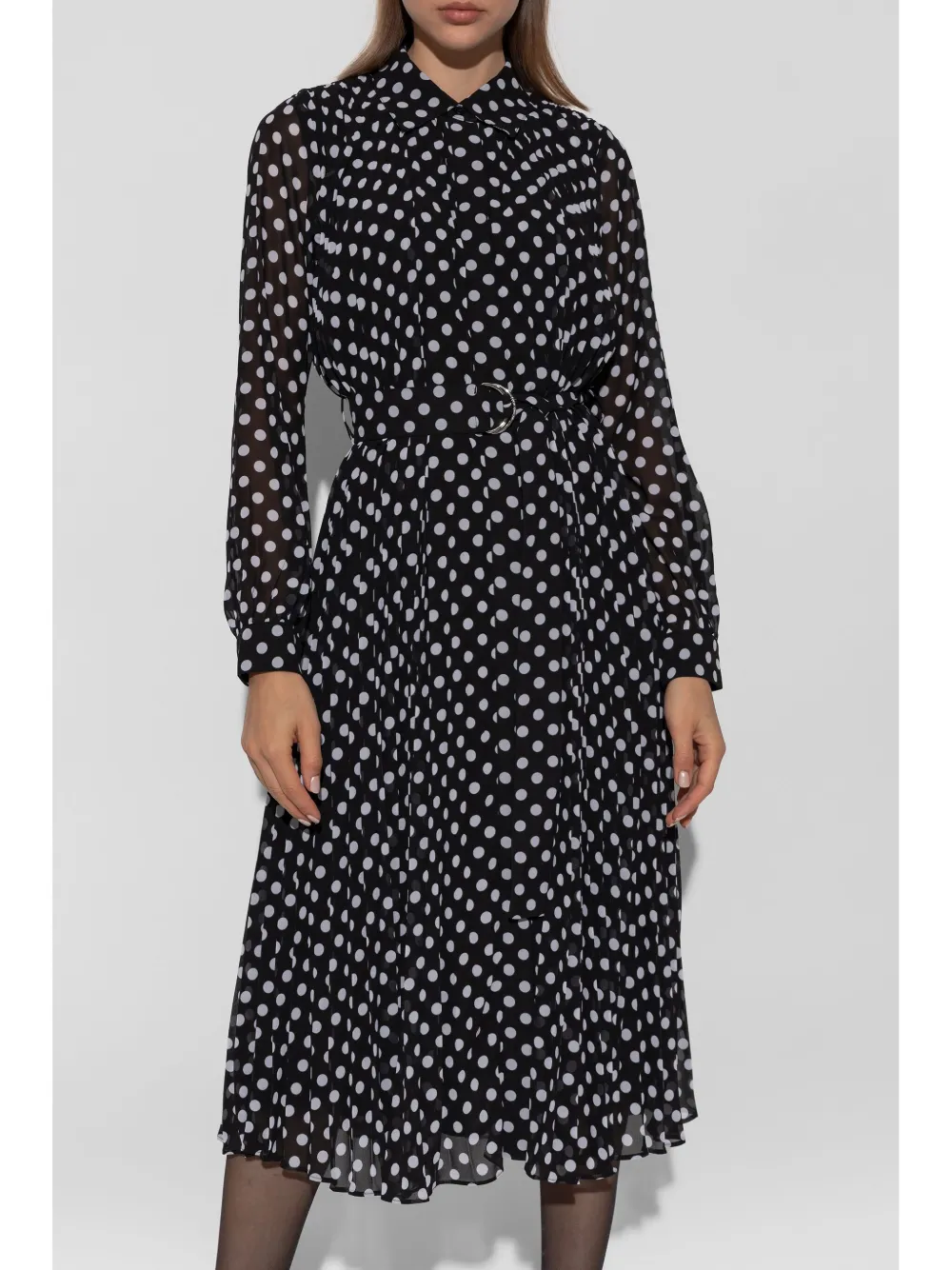 Michael Kors Midi-jurk met stippen Zwart